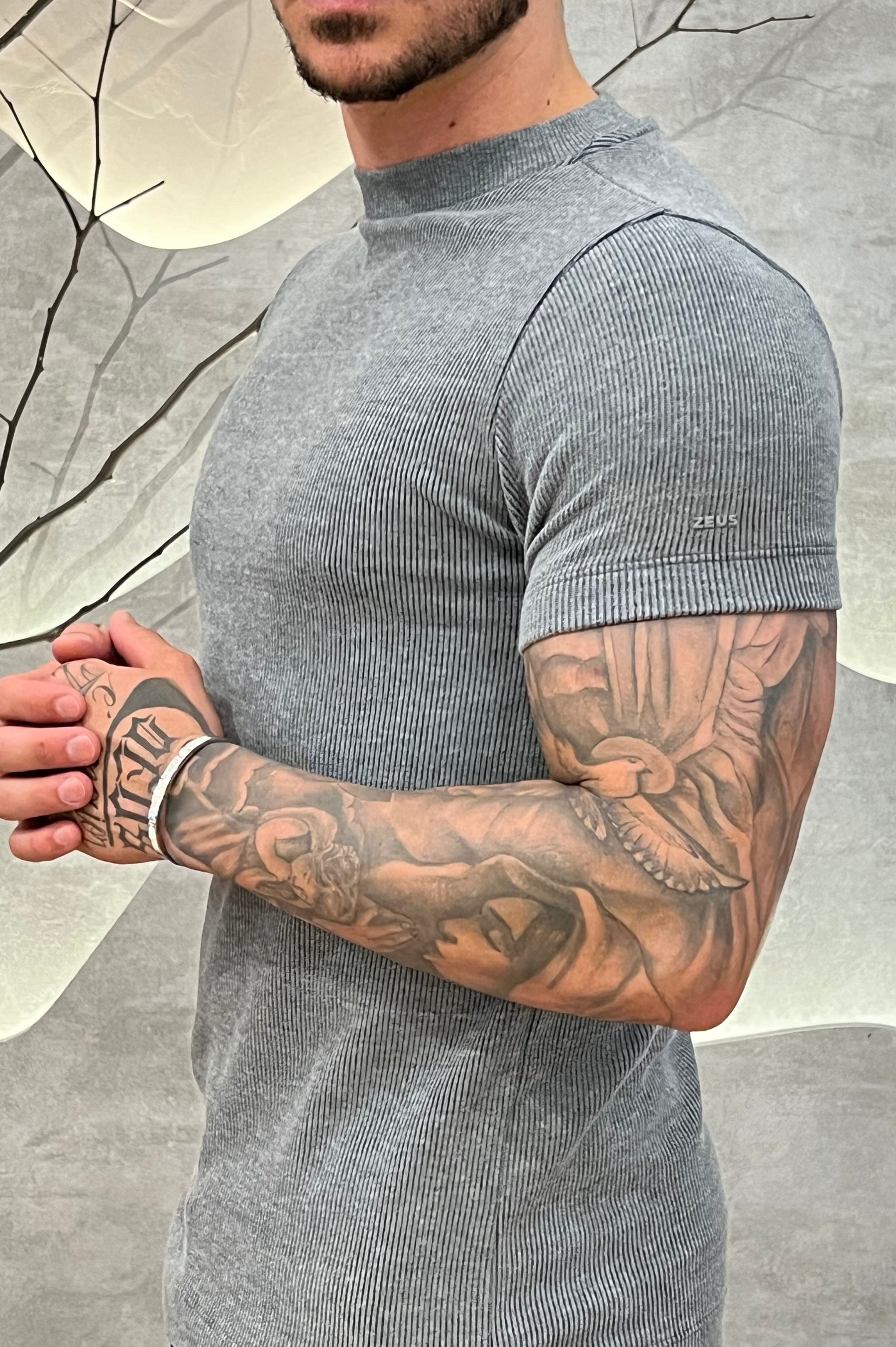 Camisa Tricochamp Canelada Zeus Cinza