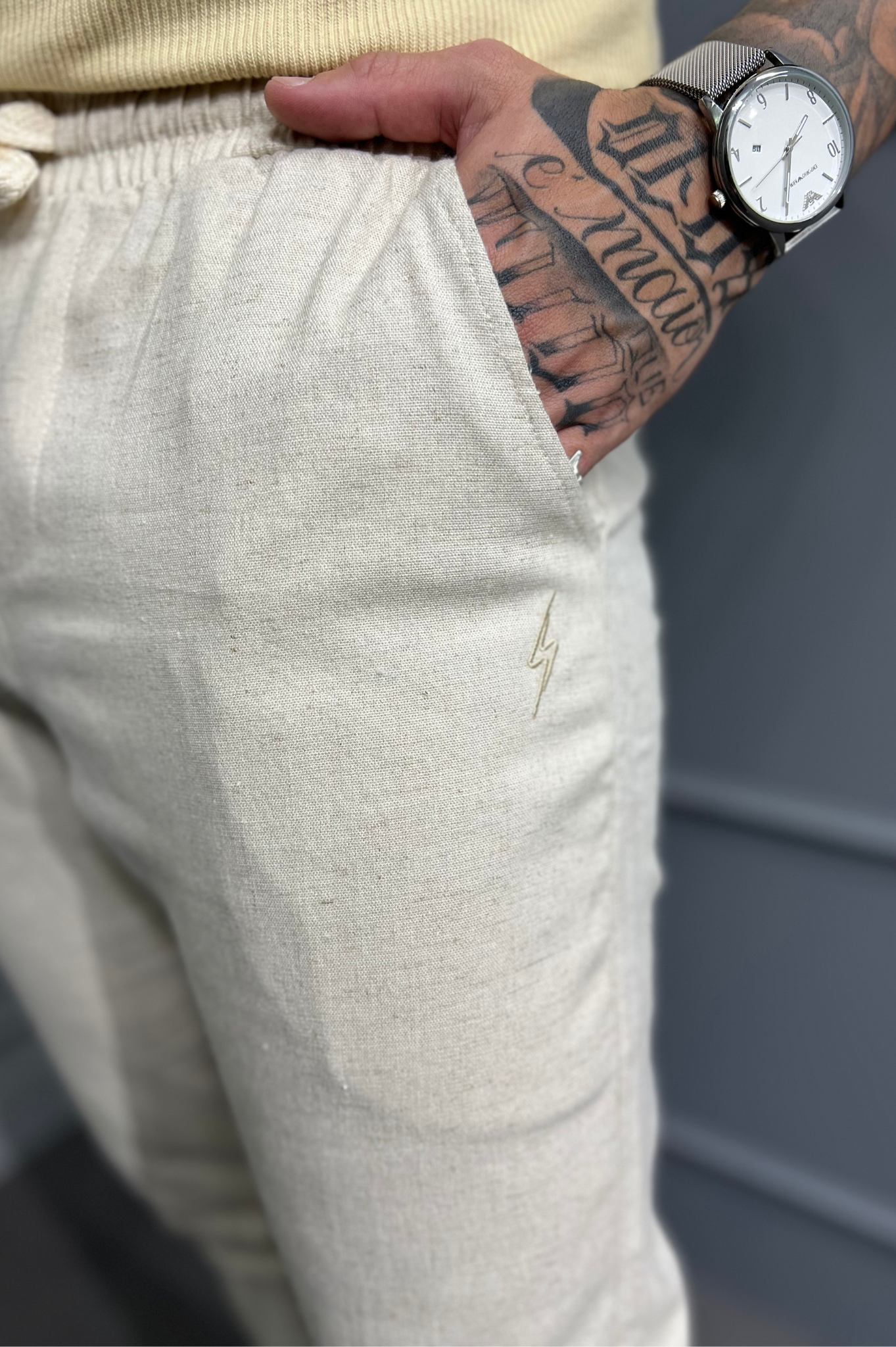 Calça Linho Zeus - Palha