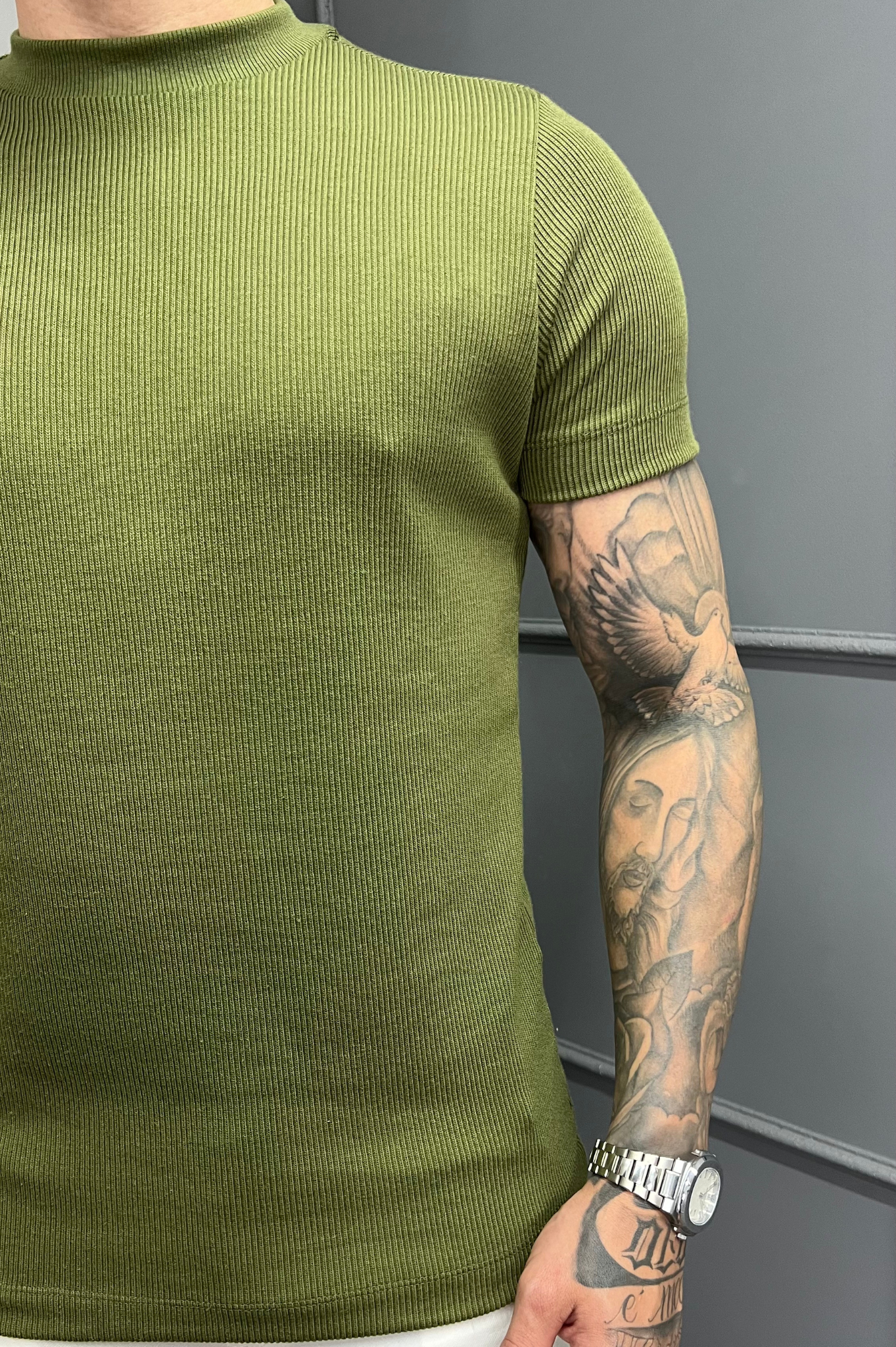 Camisa Tricochamp Canelada Zeus Verde Militar