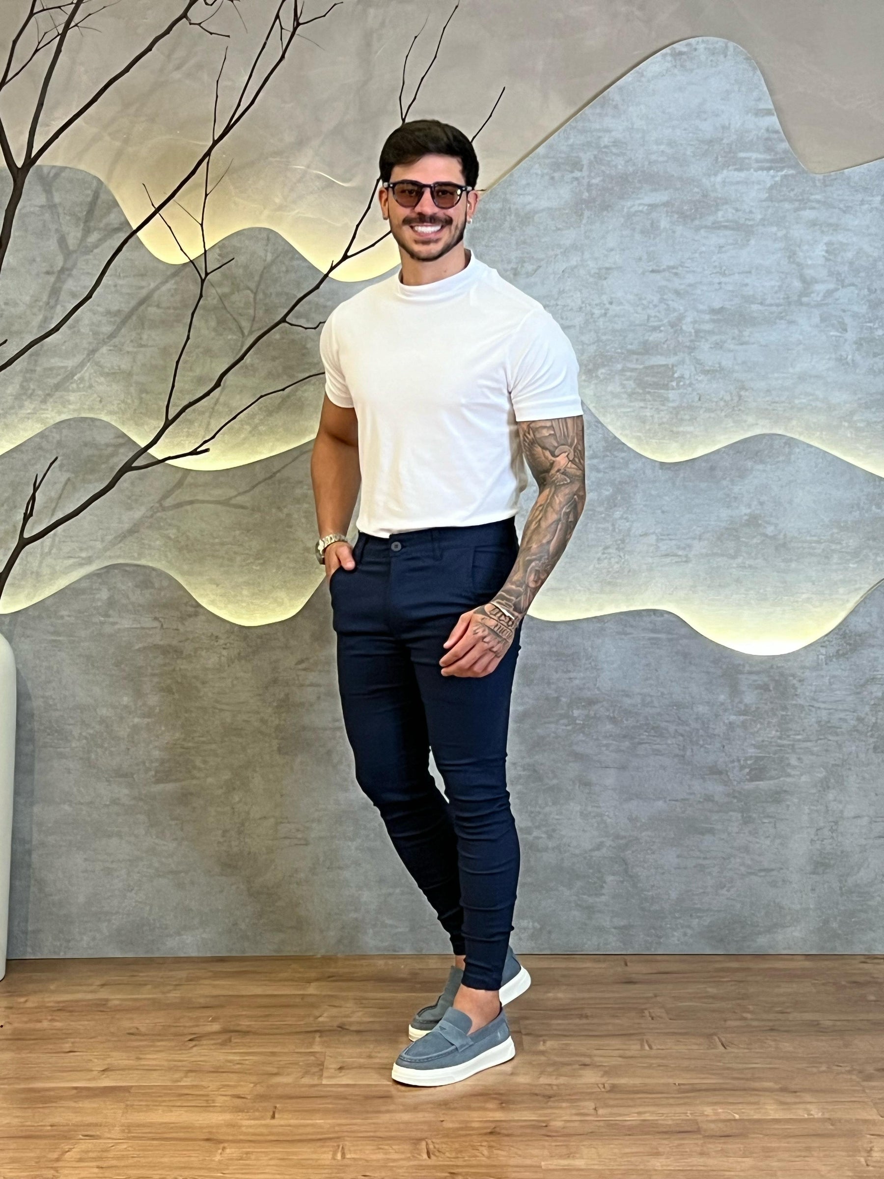 Calça Alfaiataria Bengaline Com Elastano