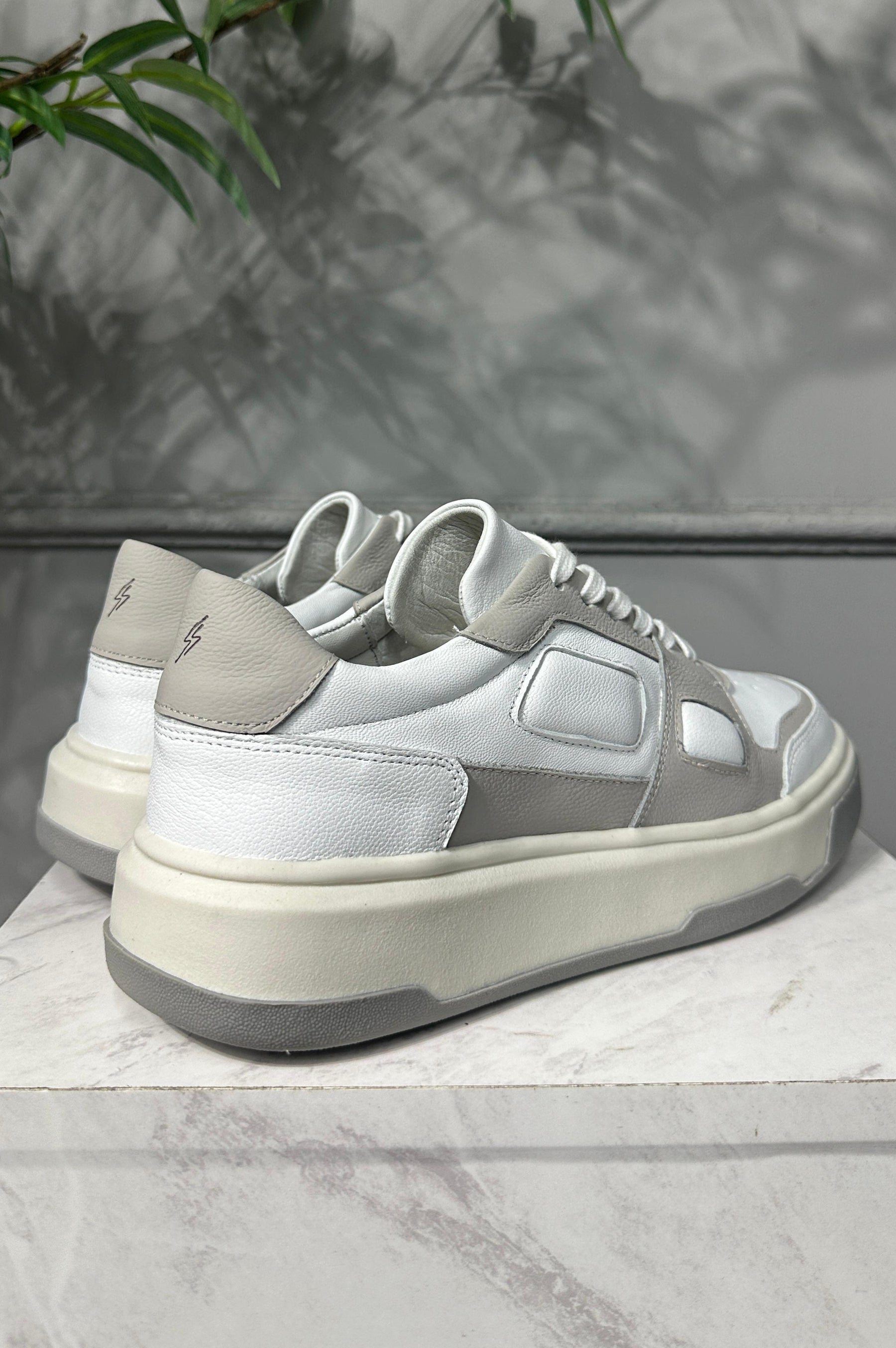 Calçado Sneaker Lennox Branco/Cinza
