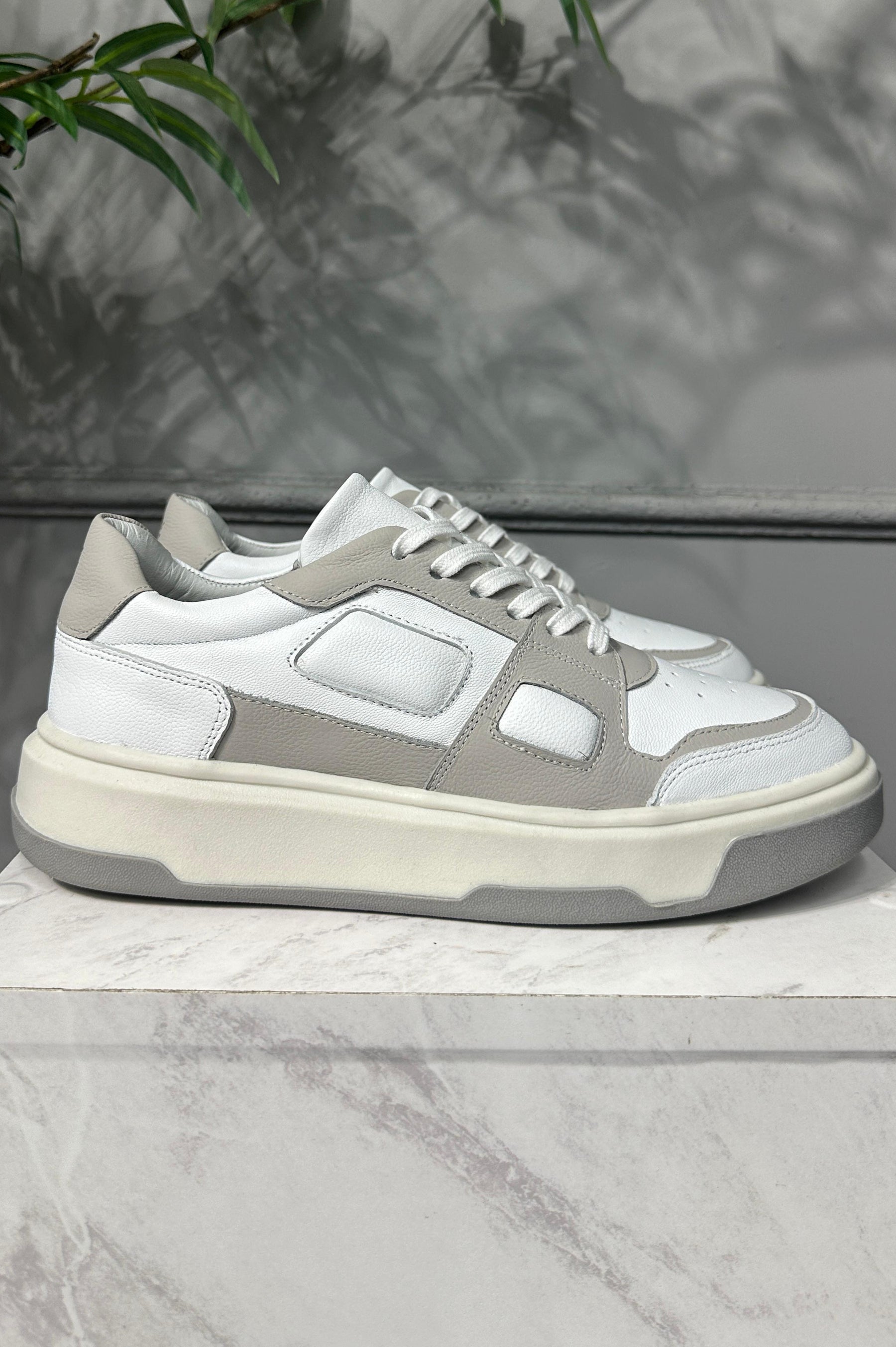 Calçado Sneaker Lennox Branco/Cinza