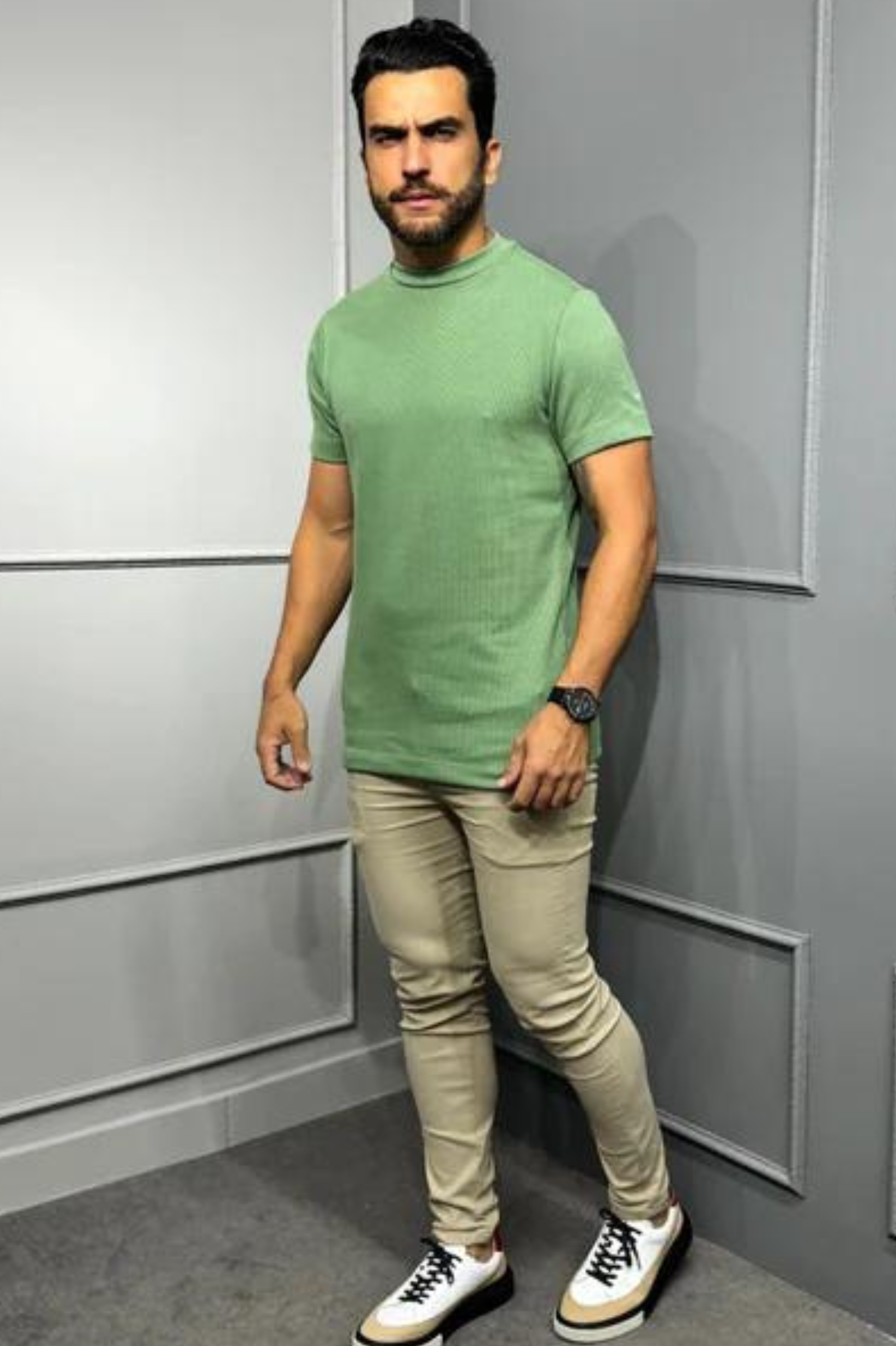 Camisa Tricochamp Canelada Zeus Verde