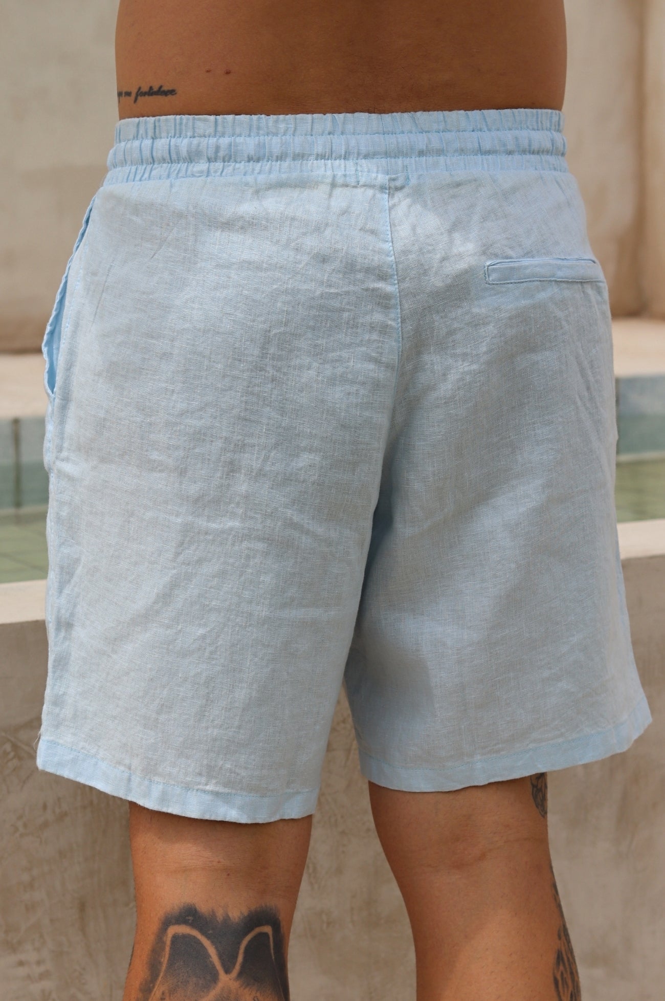 Short 100% Linho Suíço