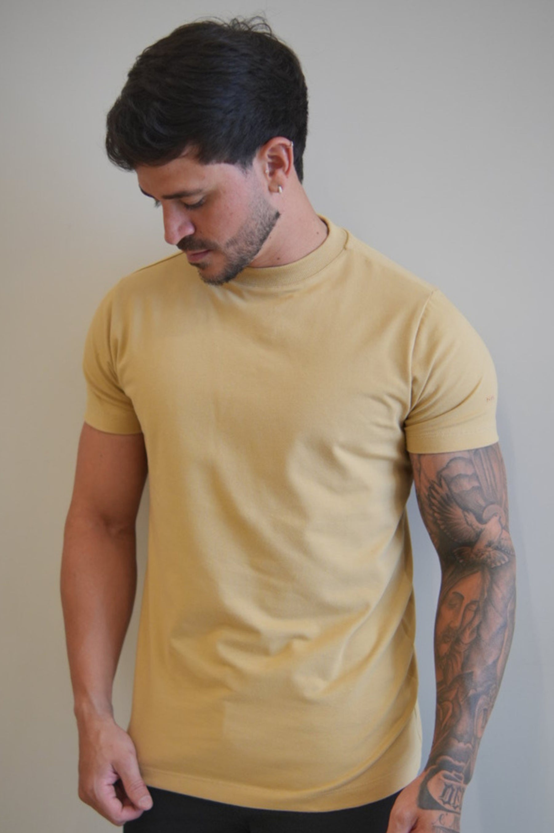 T-Shirt Cotton com Elastano Zeus Palha