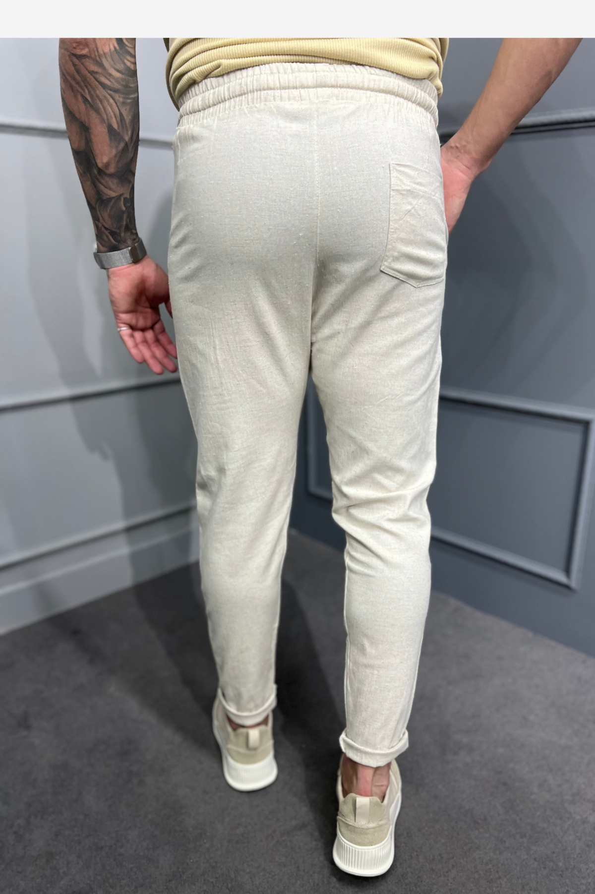 Calça Linho Zeus - Palha