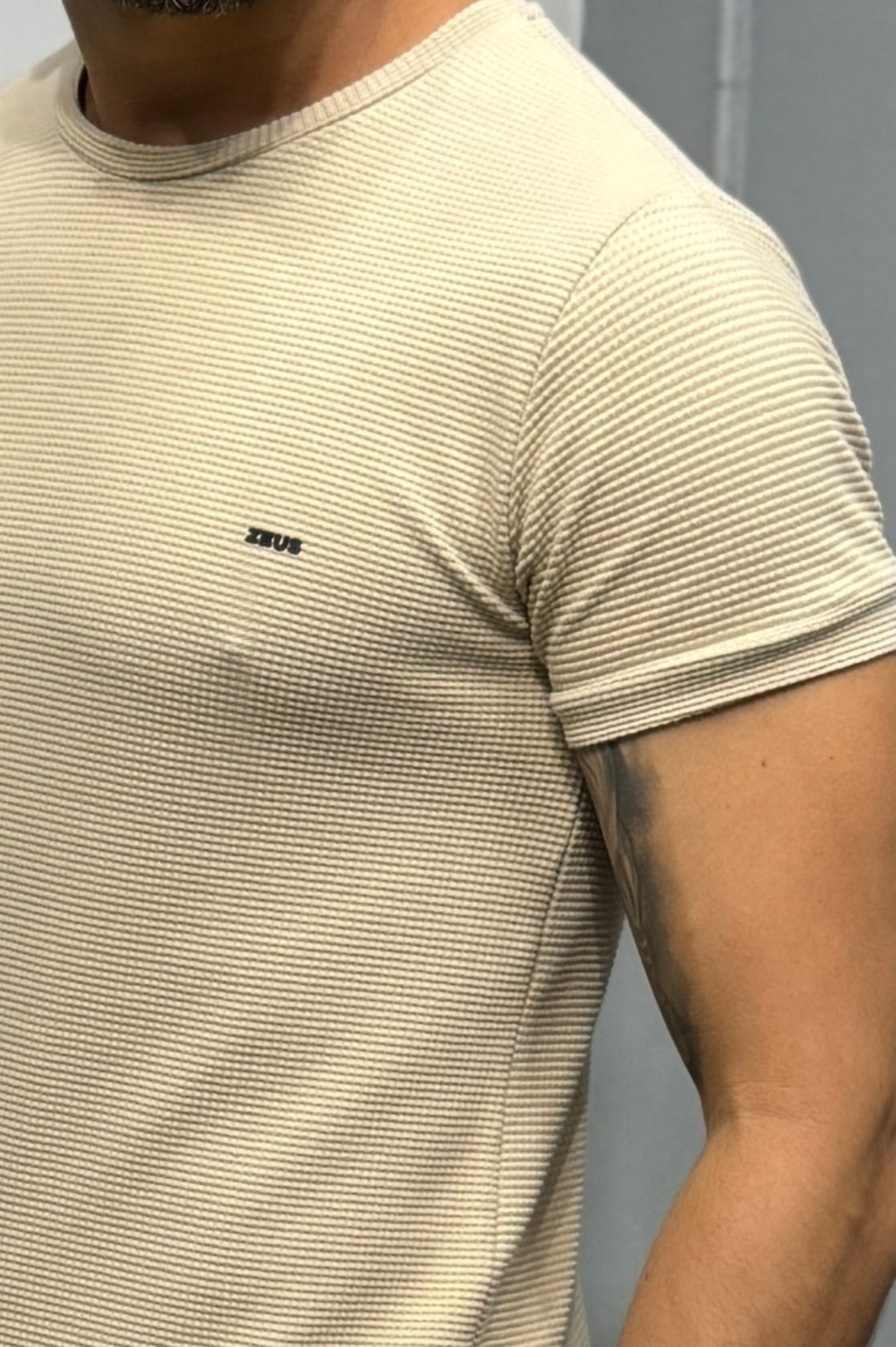 Camisa Texturizada Zeus - Bege