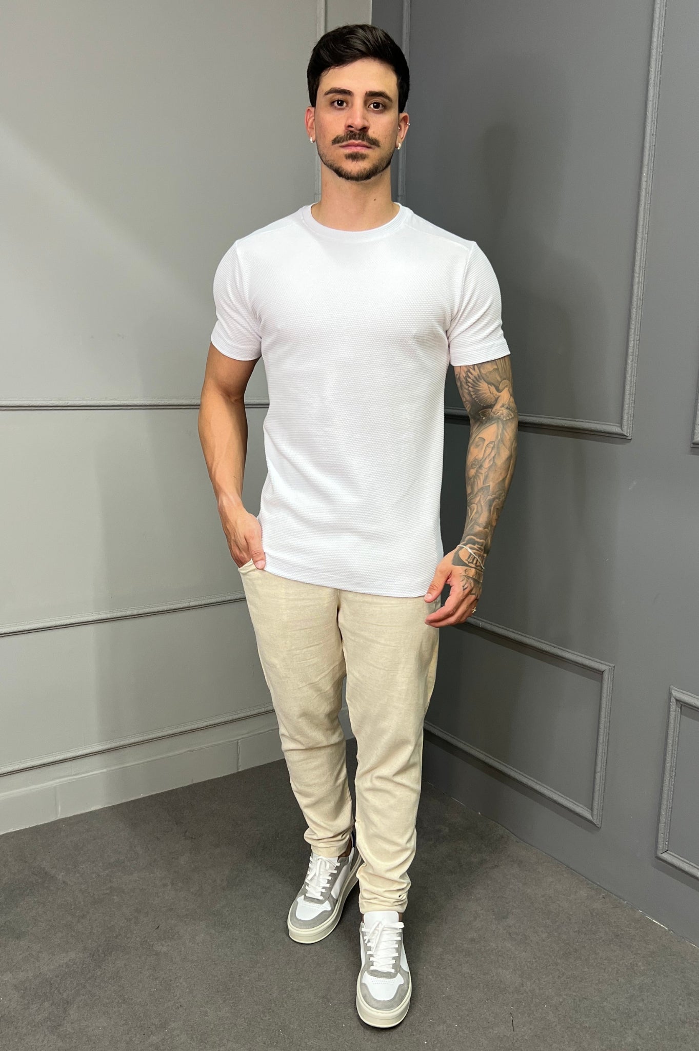 Camisa Texturizada Zeus - Branco
