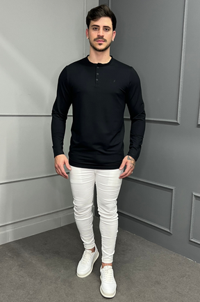 Gola Henley Manga Longa Zeus
