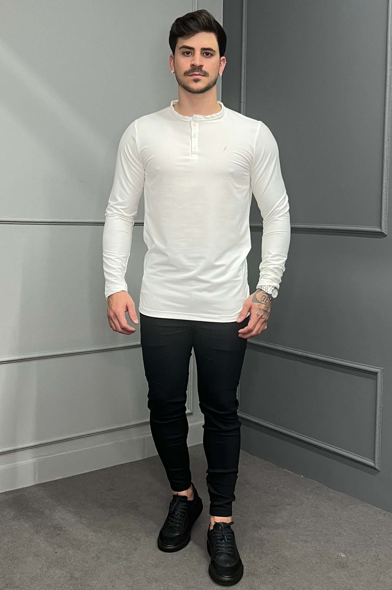 Gola Henley Manga Longa Zeus