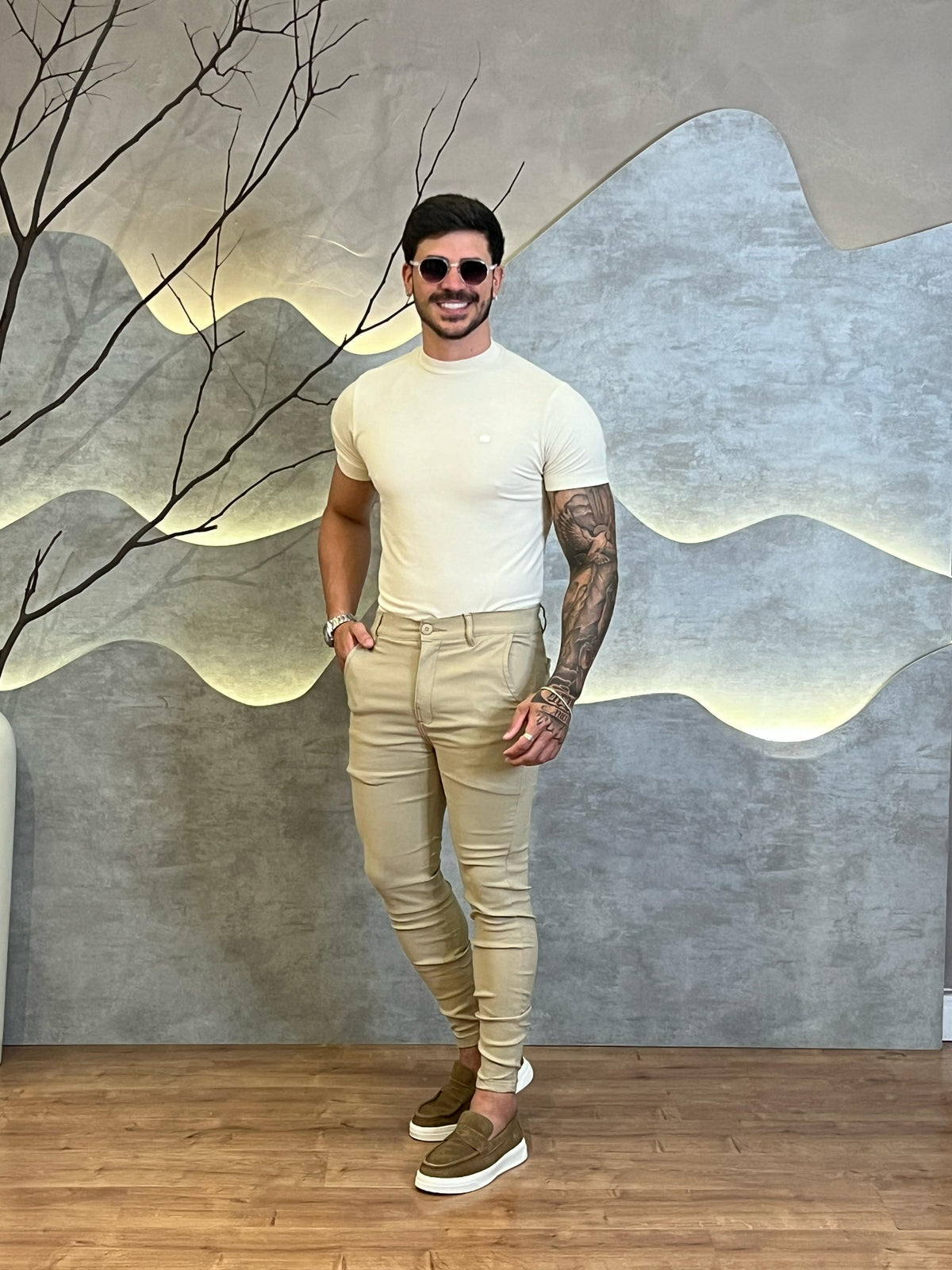 Calça Alfaiataria Bengaline Com Elastano