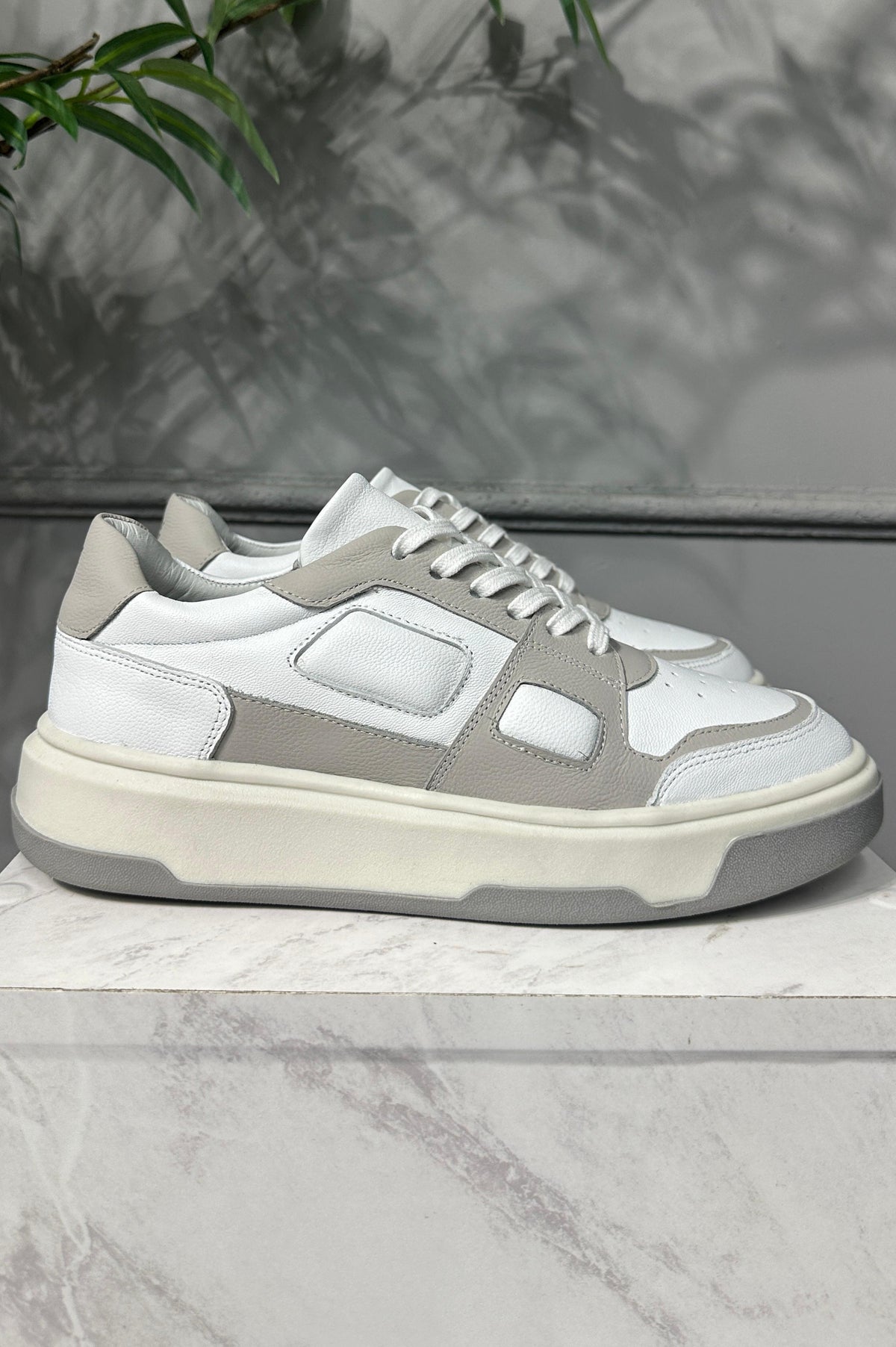 Calçado Sneaker Lennox Branco/Cinza
