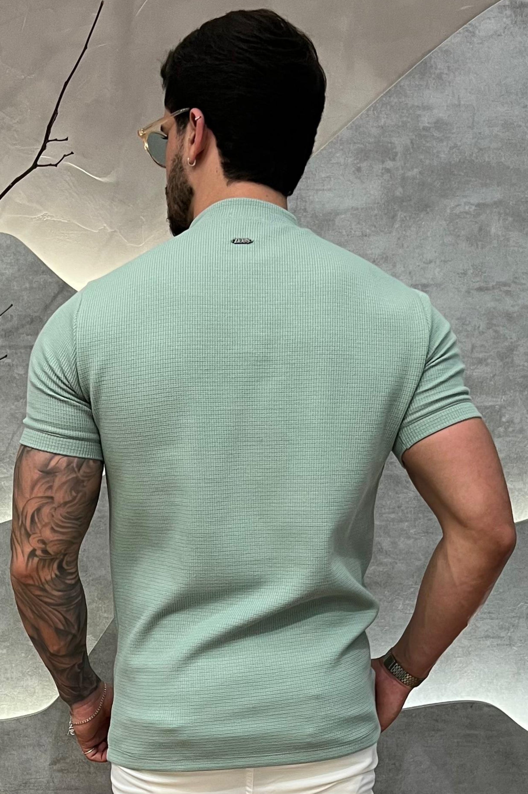Camisa Half Ziper Texturizada