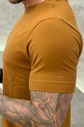 Camisa Piquet Pima Zeus Caramelo