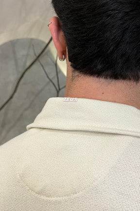 Camisa Polo Gola V Areia Zeus