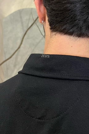 Camisa Polo Gola V Preto Zeus