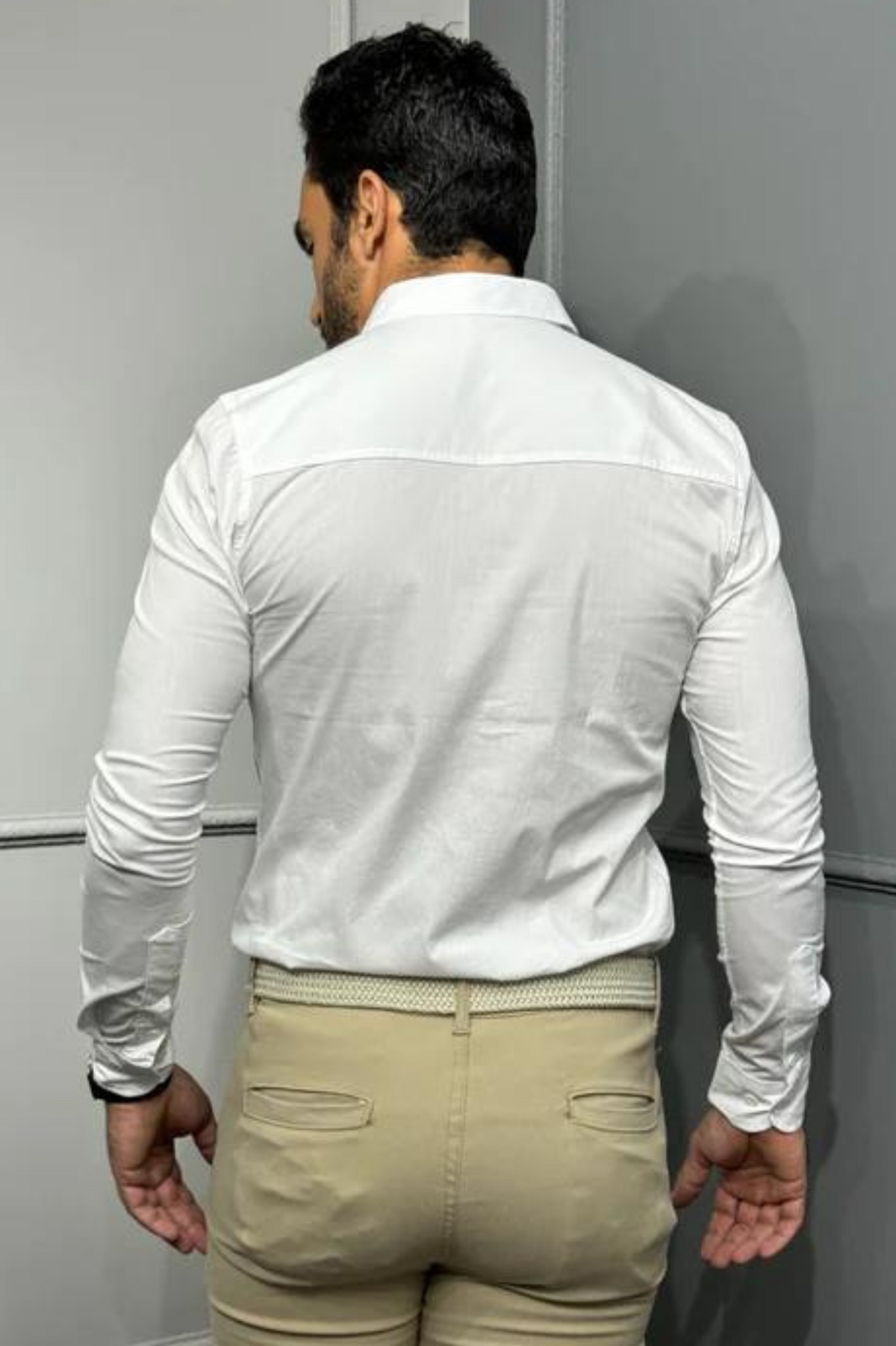 Camisa Social Slim Tricoline Zeus Branca