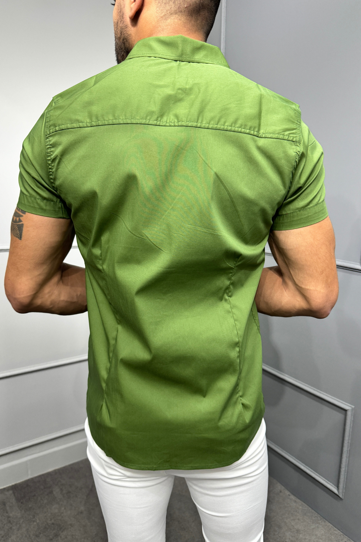 Camisa Social Manga Curta Zeus Verde