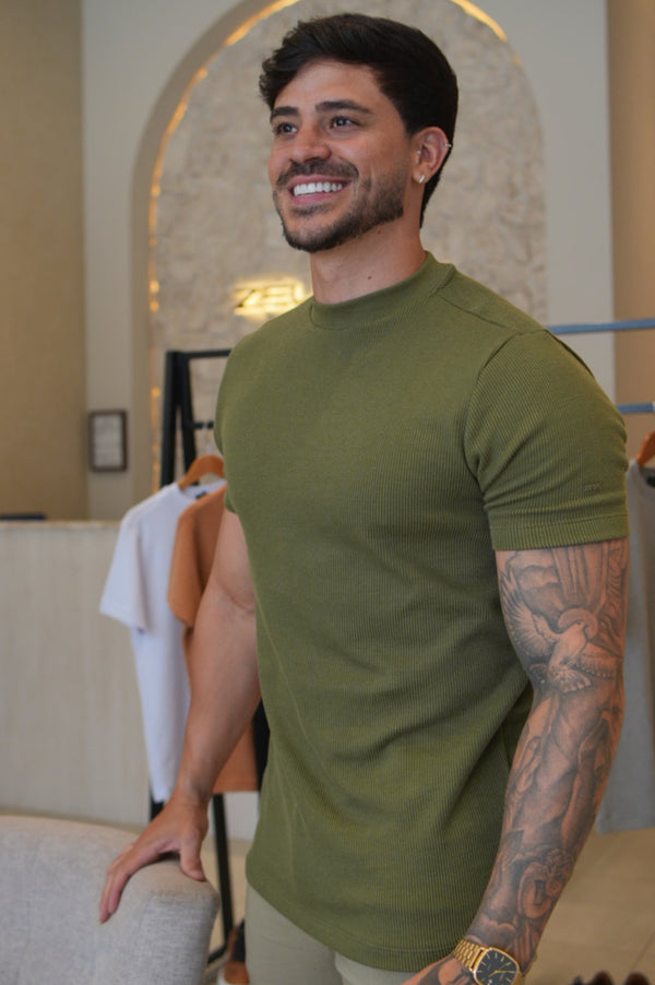 Camisa Tricochamp Canelada Zeus Verde Militar