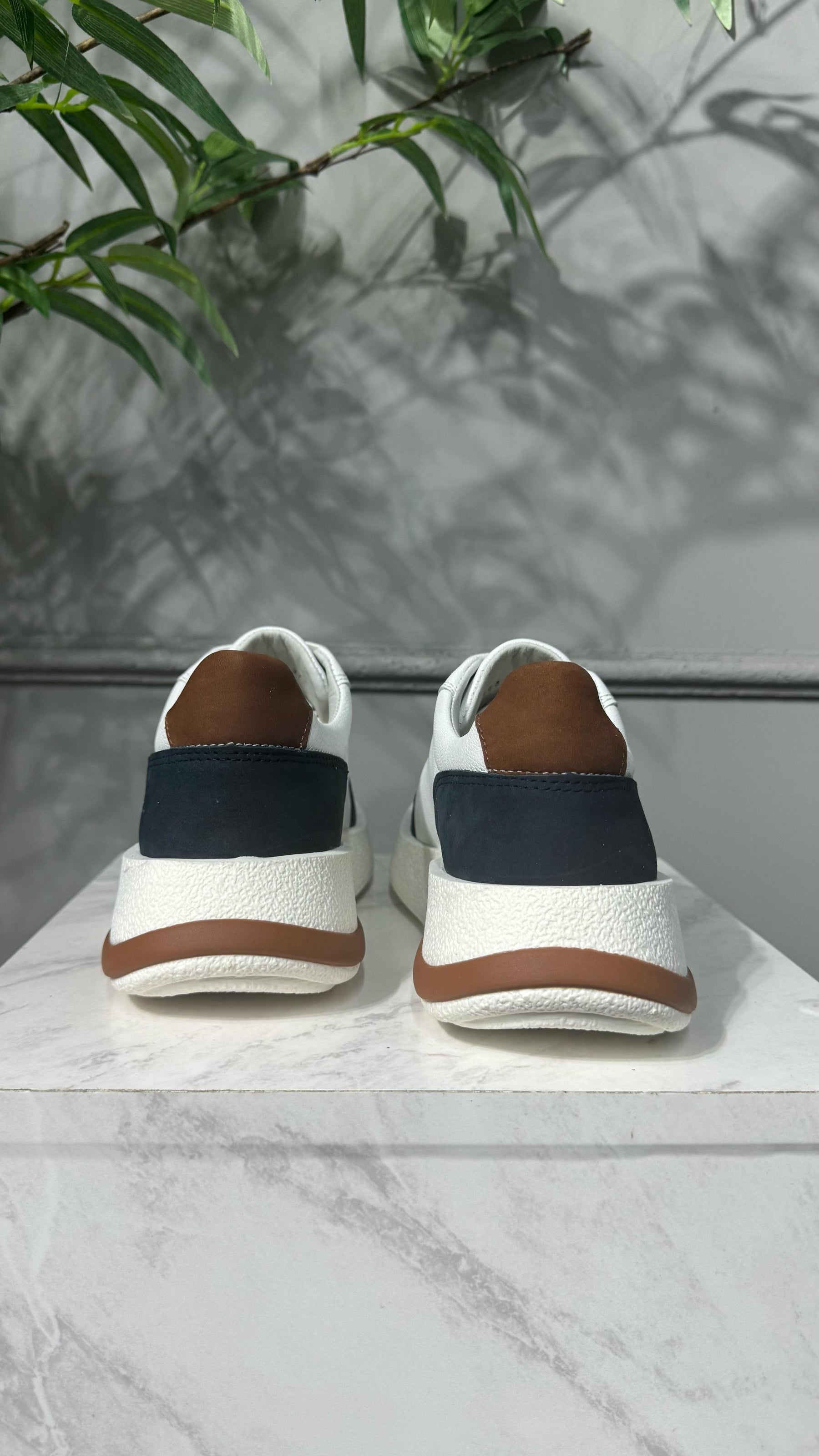 Calçado Plataforma 2.0 Branco Branco/ Azul