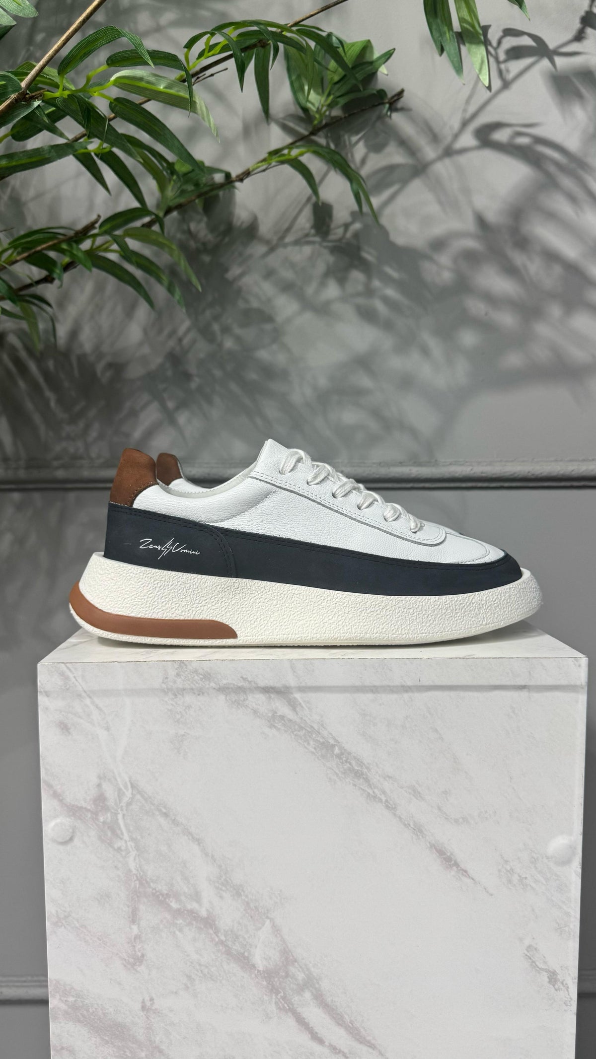 Calçado Plataforma 2.0 Branco Branco/ Azul