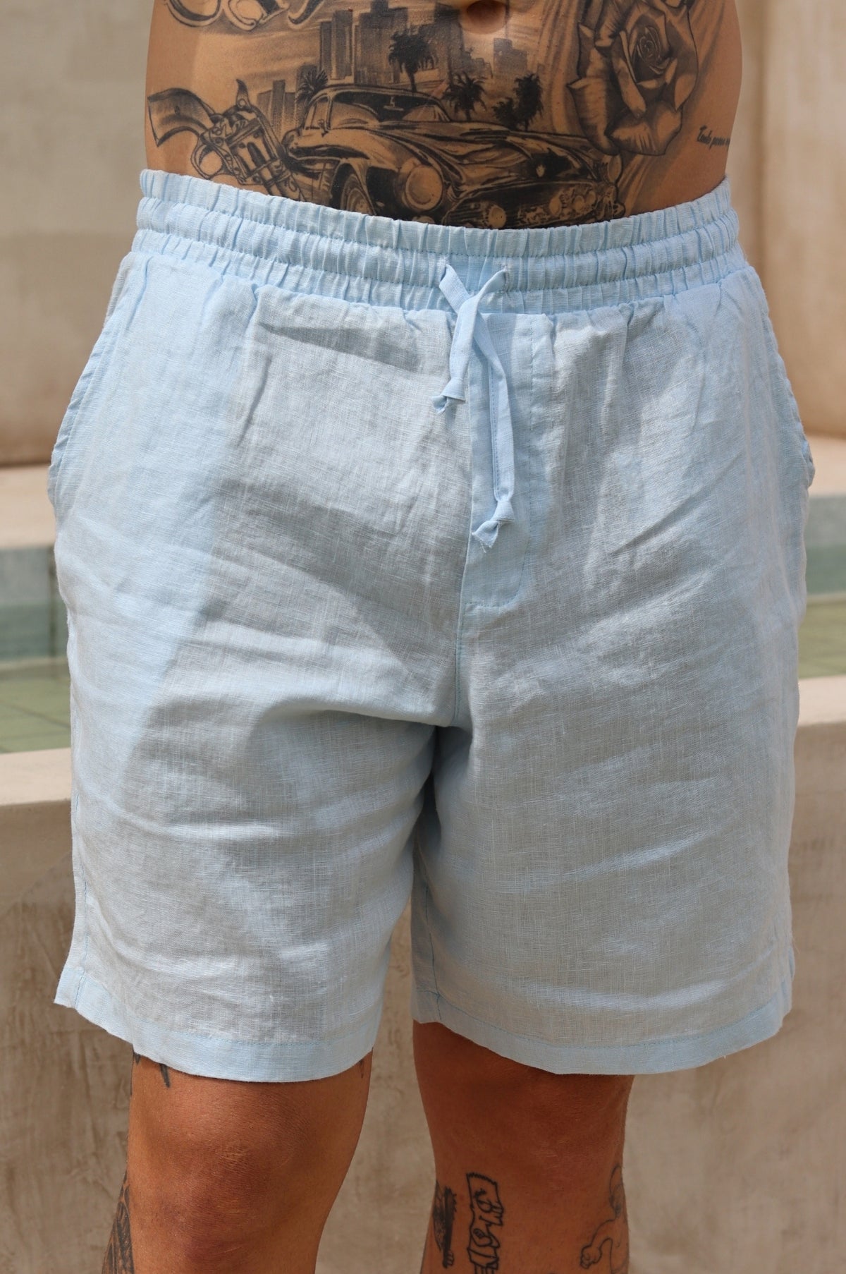 Short 100% Linho Suíço