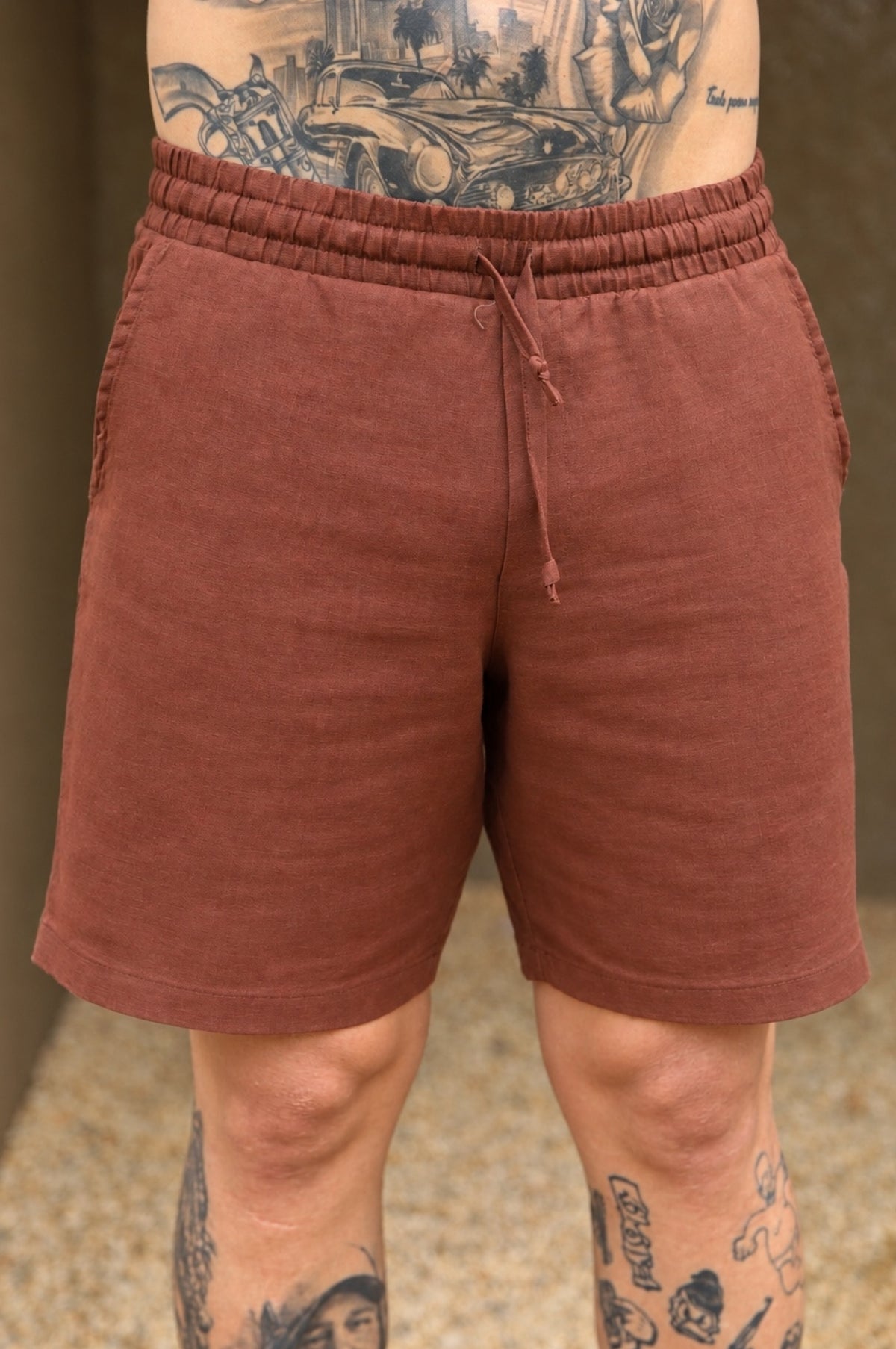 Short 100% Linho Suíço