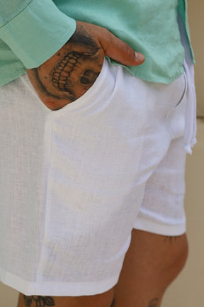 Short 100% Linho Suíço
