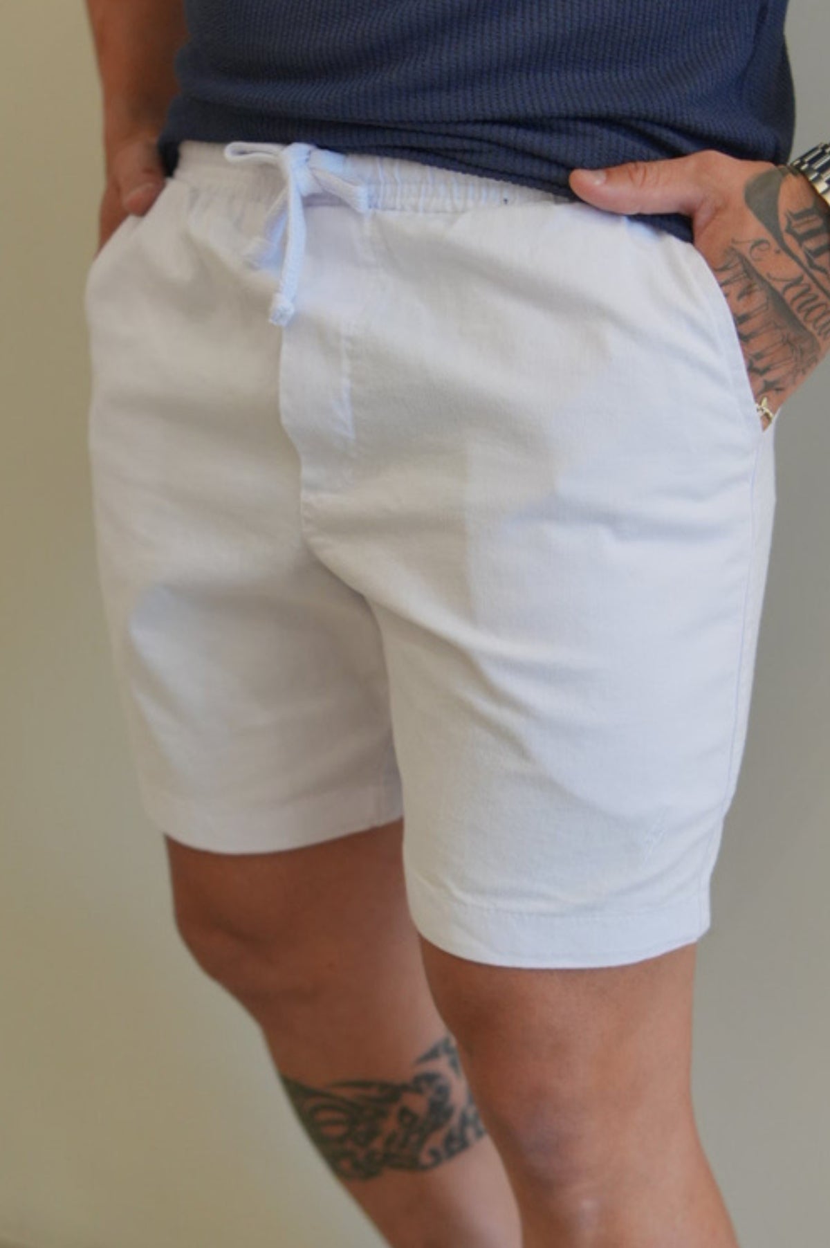 Short em Sarja Mauricinho Zeus Branco