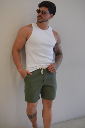 Short em Sarja Mauricinho Zeus Verde Militar