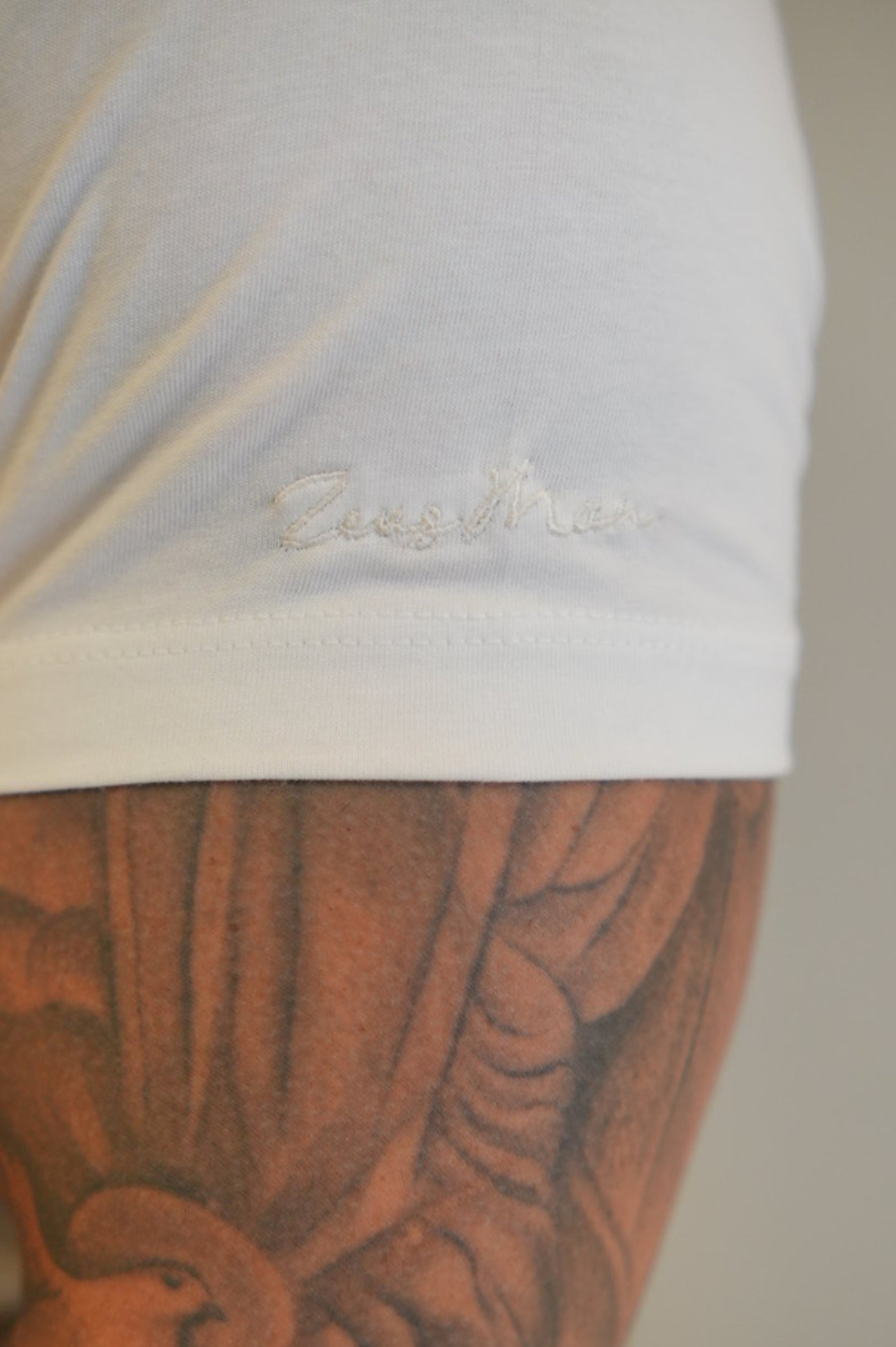 T-Shirt Cotton com Elastano Zeus Branca