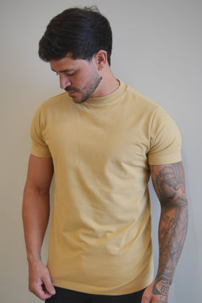 T-Shirt Cotton com Elastano Zeus Palha