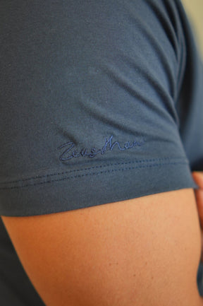 T-Shirt Cotton com Elastano Zeus Azul Marinho