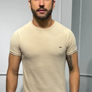 Camisa Texturizada Zeus - Bege