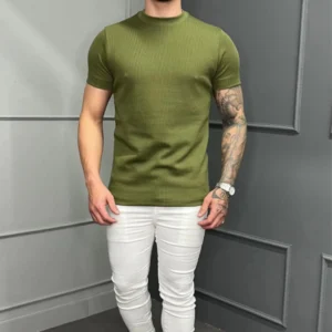 Camisa Tricochamp Canelada Zeus Verde Militar